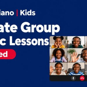 Students learning music together in a group.